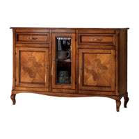 Credenza classica 3 porte 2 cassetti legno bassano 165x49x113