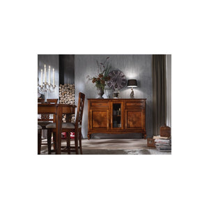 Credenza classica 3 porte 2 cassetti legno bassano 165x49x113