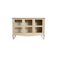 Credenza classica 3 porte in legno grezzo l.141 p.47 h.90 - Mobili 2G