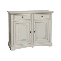 Credenza shabby 2 ante legno avorio anticato 117x46x96 - Mobili 2G