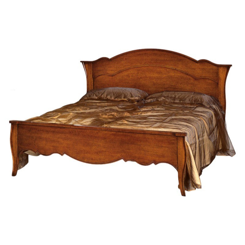 Letto matrimoniale legno tinta noce  l 195 h 119 p 211