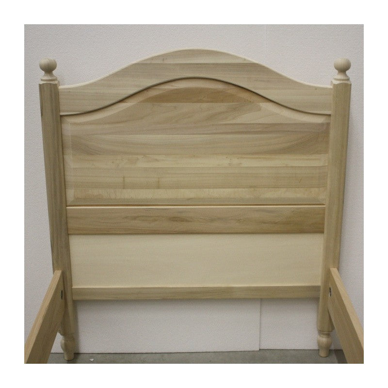 Letto singolo arte povera legno grezzo 99x212x112 - Mobili 2G