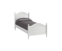 Letto singolo classico shabby bianco 100x212x112