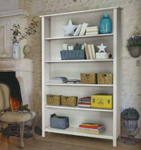 Libreria 4 ripiani bianco opaco 125x38x200h