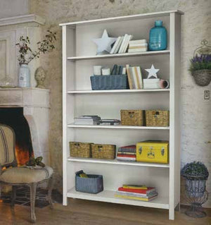 Libreria 4 ripiani bianco opaco 125x38x200h