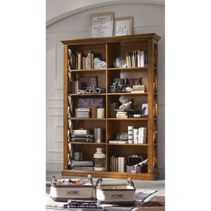 Libreria classica 10 ripiani in legno bassano 133x40x191