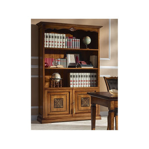 Libreria classica 2 porte in legno bassano 139x42x205