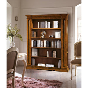 Libreria classica 5 ripiani in legno bassano 160x43x206