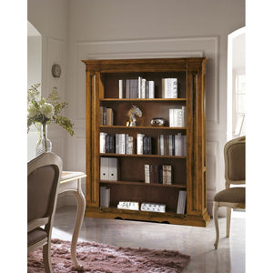 Libreria classica 5 ripiani in legno bassano 160x43x206