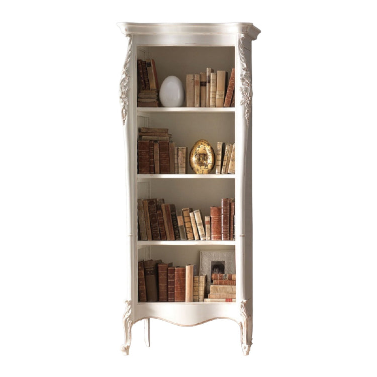 Libreria classica in legno laccato bianco l.82 p.50 h.203 - Mobili 2G