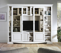 Libreria porta tv in legno scorrevoli bianco 281x42x240