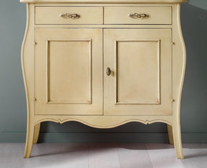 Madia credenza 2 porte 2 cassetti in legno avorio patinato l.105 p.50 h.100