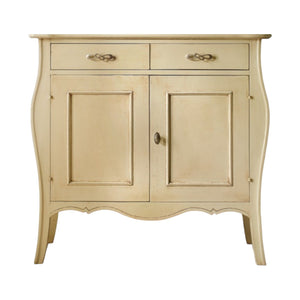 Madia credenza 2 porte 2 cassetti in legno avorio patinato l.105 p.50 h.100