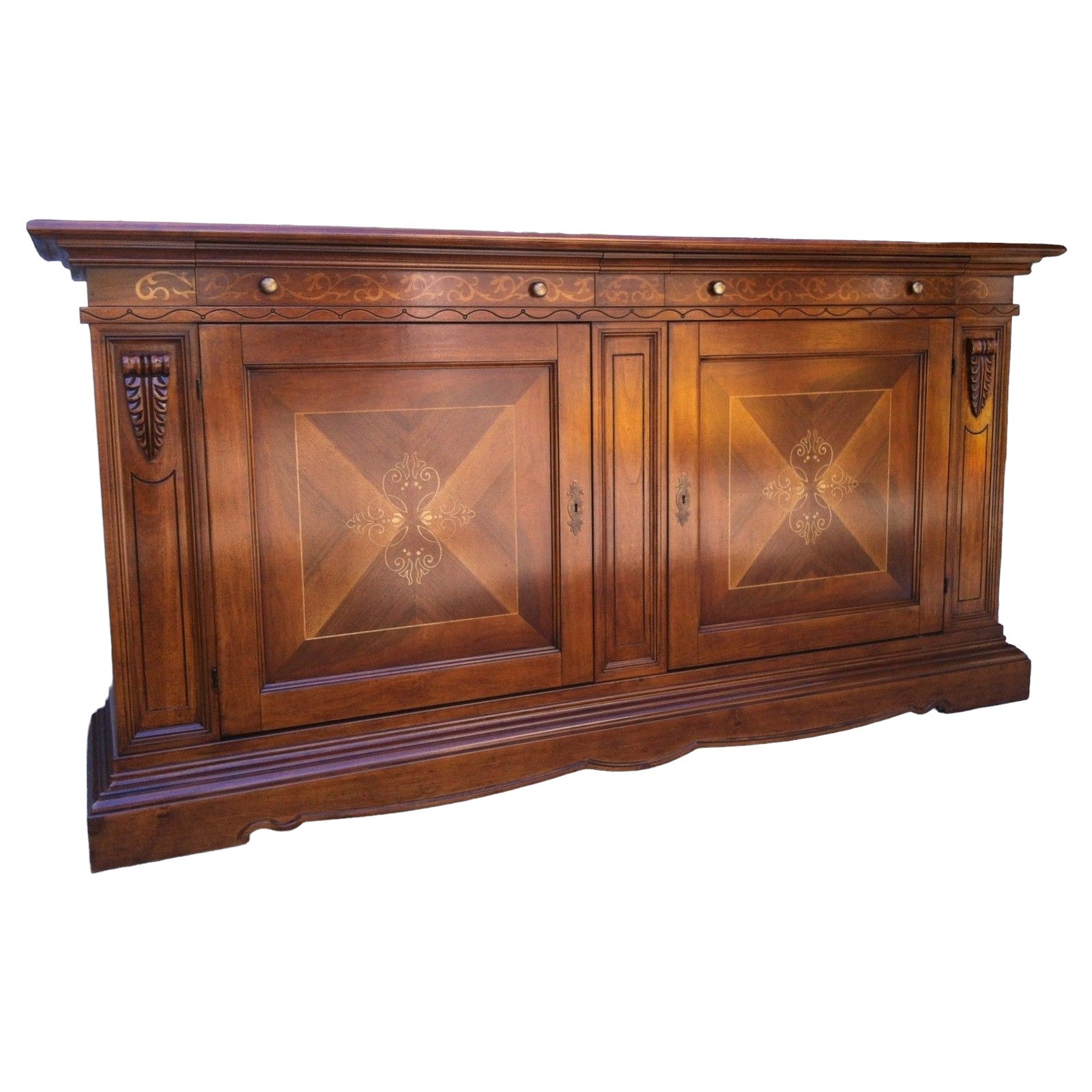 Madia credenza 2 porte in legno arte povera tinta bassano l.213 p.55 h.115