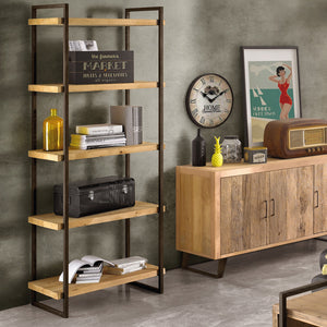 Madia credenza 3 ante industrial in legno massello 152x50x81