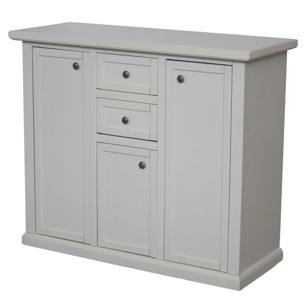 Madia credenza 3 porte 2 cassetti shabby bianca 100 x 39 x 85