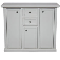 Madia credenza 3 porte 2 cassetti shabby bianca 100 x 39 x 85