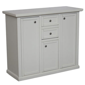 Madia credenza 3 porte 2 cassetti shabby bianca 100 x 39 x 85