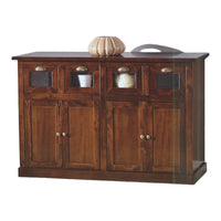 Madia credenza 4 cassetti 4 porte tinta noce l.130 p.50 h.85