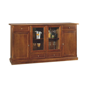 Madia credenza 4 porte legno tinta noce l.205 p.49 h.113