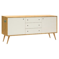 Madia credenza abete spazzolato bianco 185x50x84