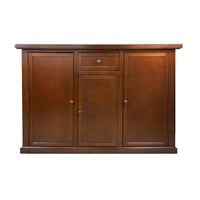 Madia credenza arte povera 3 porte 1 cassetto noce scuro l.120 p.39 h.85