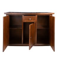 Madia credenza arte povera 3 porte 1 cassetto noce scuro l.120 p.39 h.85