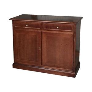 Madia credenza arte povera in legno 2 ante tinta noce 105x42x85