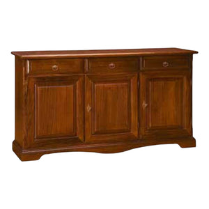 Madia credenza arte povera in legno tinta noce l.156 p.42 h.85