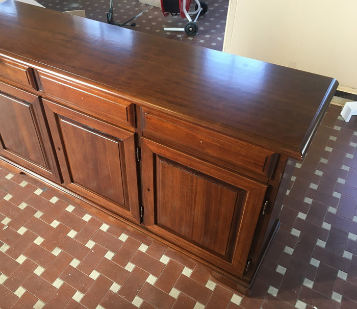 Madia credenza arte povera legno tinta noce l.205 p.42 h.85