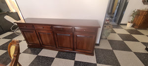 Madia credenza arte povera legno tinta noce l.205 p.42 h.85