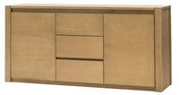 Madia credenza in frassino 2 porte 3 cassetti miele l.184 p.48 h.88