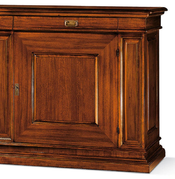 Madia credenza in legno 2 porte 2 tinta noce  l.205 p.57 h.113