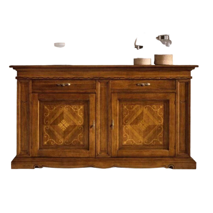 Madia credenza in legno 2 porte arte povera bassano 210x53x115