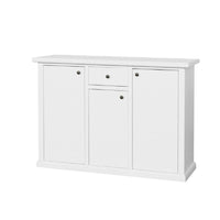 Madia credenza in legno 3 porte bianco opaco  l.120 p.40 h.88