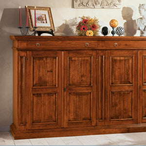 Madia credenza in legno 4 porte 4 cassetti smontabile l.240 p.52 h.135