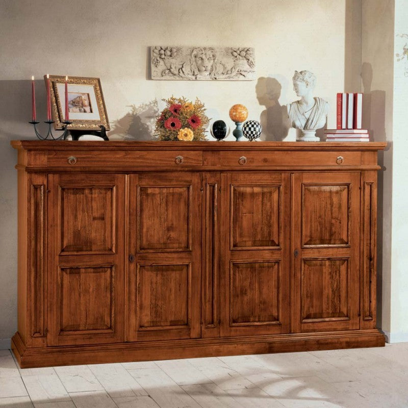 Madia credenza in legno 4 porte 4 cassetti smontabile l.240 p.52 h.135