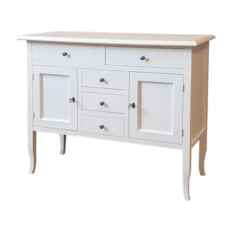 Madia credenza in legno bianco opaco 100x40x85h