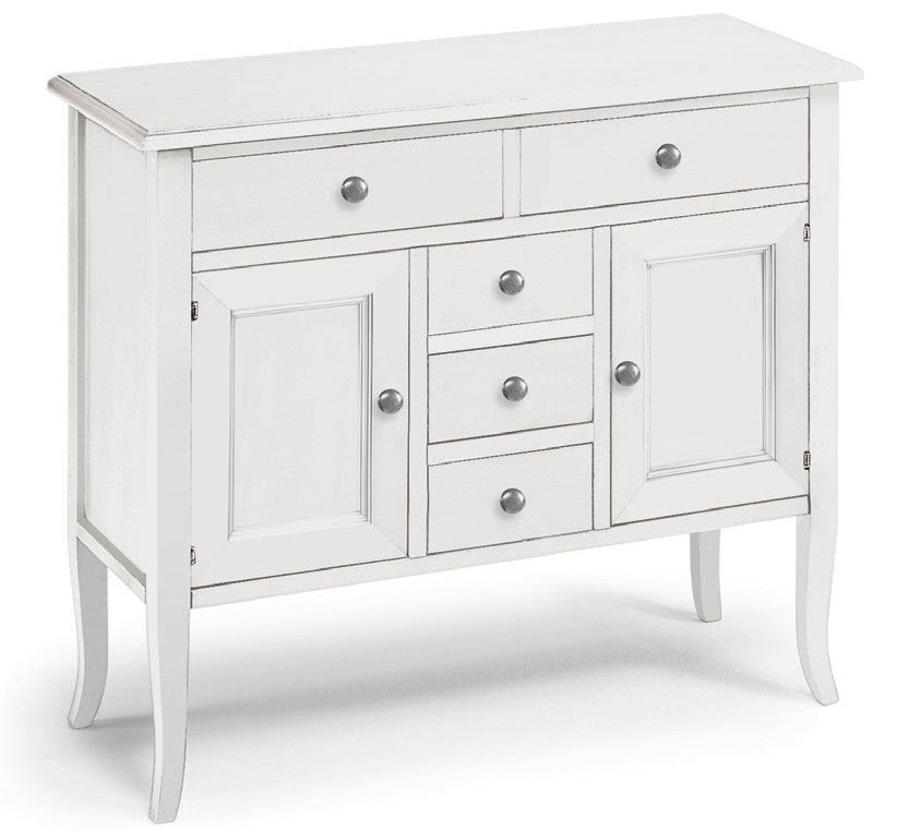 Madia credenza in legno bianco opaco 100x40x85h