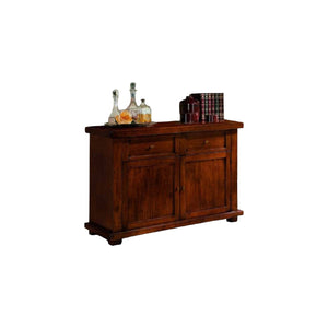 Madia credenza in legno massello 2 ante tinta noce l.120 p.45 h.83 - Mobili 2G