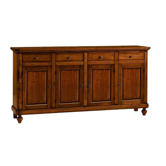 Madia credenza in legno napoletana 4 ante tinta noce 196x43x98