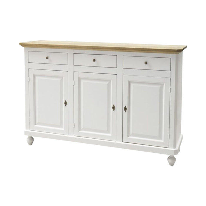 Madia credenza in legno shabby chic 3 porte l.150 x p.45 h.98