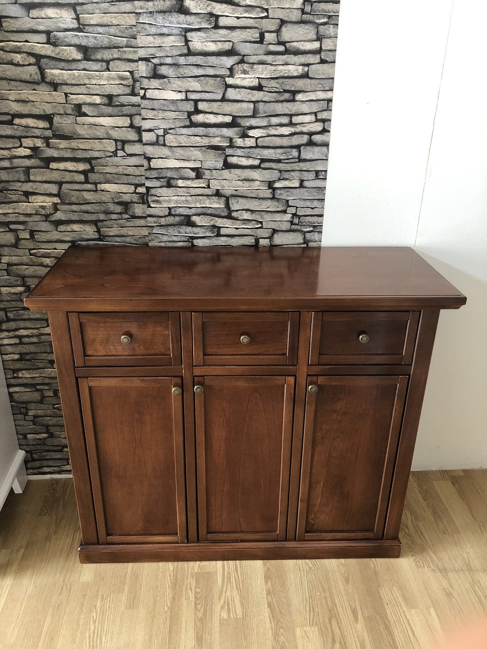 Madia credenza in legno tinta noce arte povera l.100 p.39 h.85