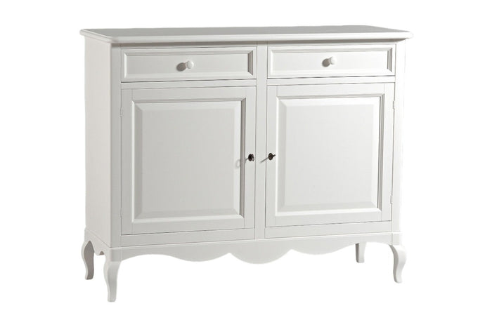 Madia credenza legno shabby 2 porte bianco 145x49x116h