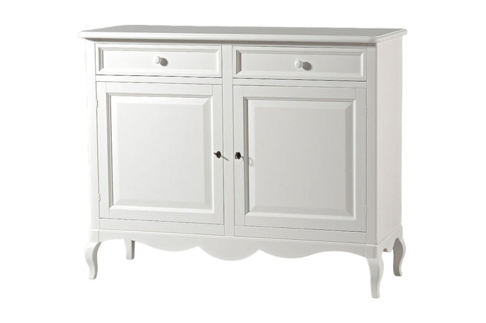 Madia credenza legno shabby 2 porte bianco 145x49x116h