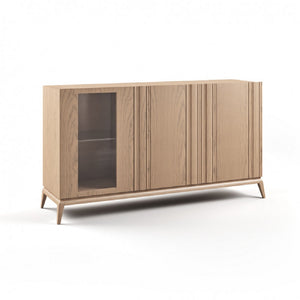 Madia credenza moderna in legno massello 3 ante 185x49x99 - Mobili 2G