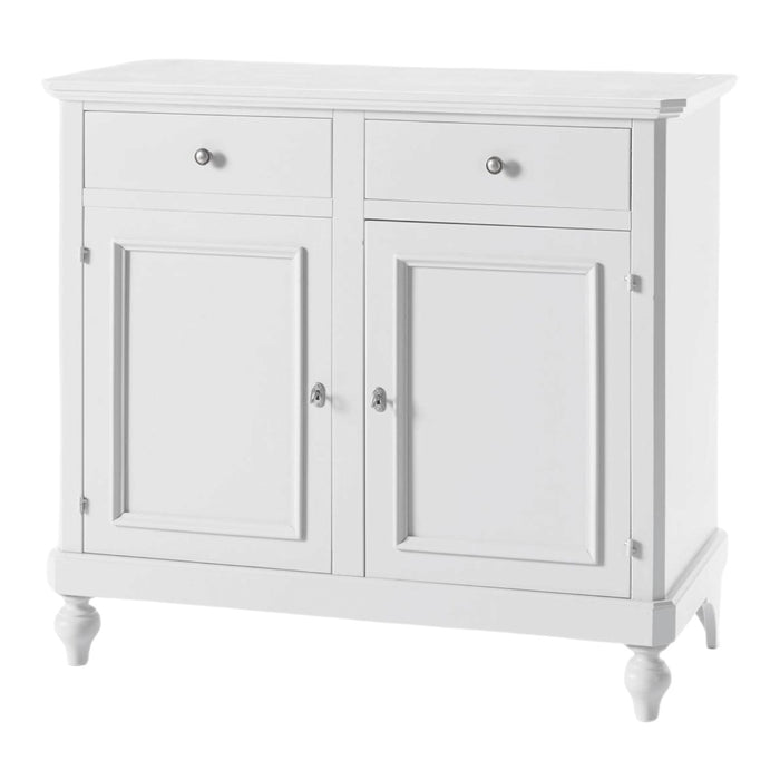 Madia credenza napoletana 2 ante laccata bianca l 112 p 49 h 98