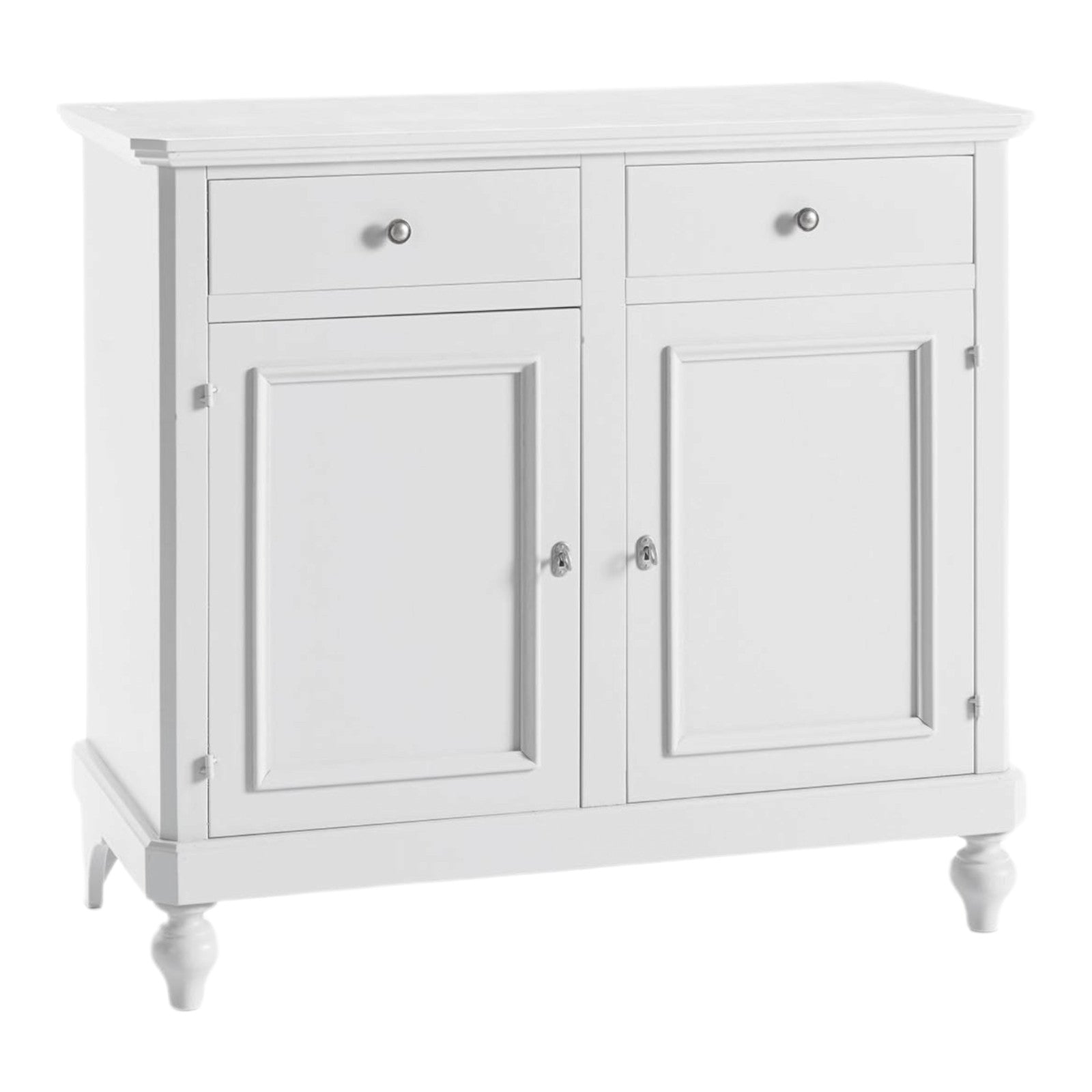 Madia credenza napoletana 2 ante laccata bianca l 112 p 49 h 98