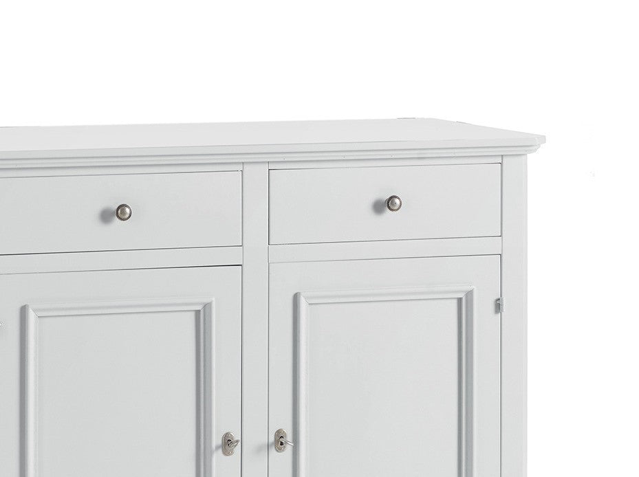 Madia credenza napoletana 2 ante laccata bianca l 112 p 49 h 98