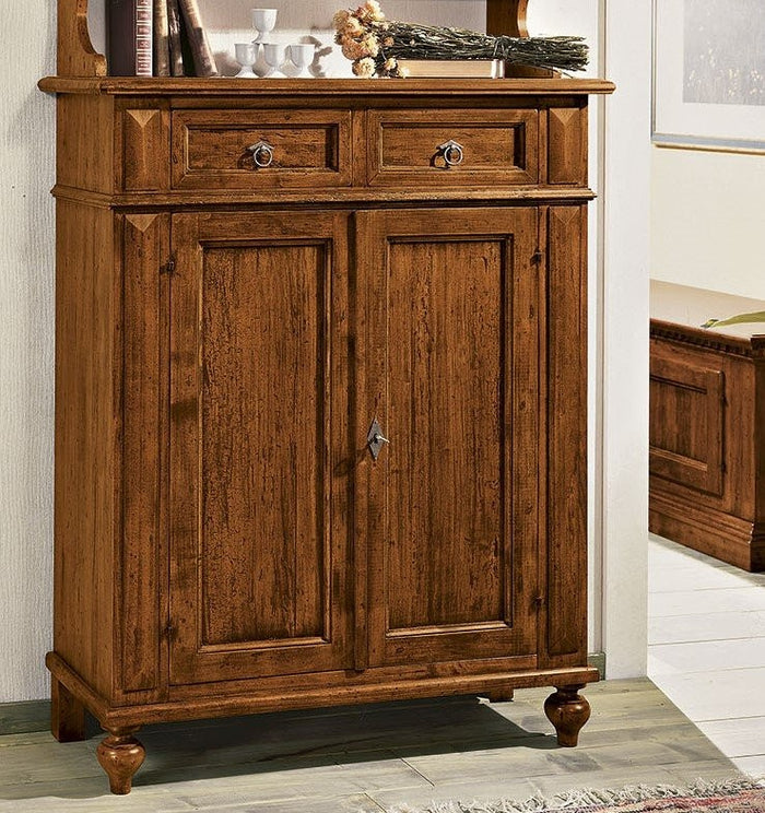 Madia credenza piattaia in legno tinta noce l.105 p.42 h.130